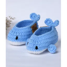 Funkrafts Handmade Whale Designed Crochet Booties - Blue-picture-24