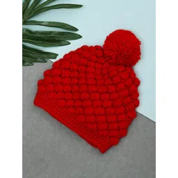 FUNKRAFTS Kids Self Design Winter Beanie Cap with Pom Pom-picture-11