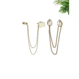 FUNKRAFTS Pack Of 2 Floral And Kundan Broach-picture-19