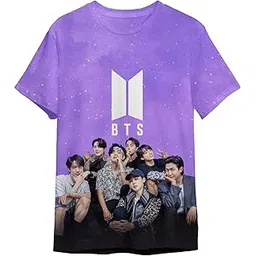 funky monkey BTS Army K Pop T Shirt, Top for Girls and Women�s. 3D Printed. Cotton Mix Material. Sizes from 5-6 Years Till 2XL.-picture-40