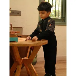 Funny Bones Clothings Boys Ocean Voyage Tailored-Fit Single-Breasted 4-Piece Suit-picture-23