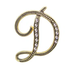 FURE Gold Plated D Initial Alphabet Brooch-picture-30