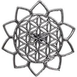 fure Metal Flat Lotus Shaped Finger Ring (Rhodium) for Women - 4cm Diameter-picture-23