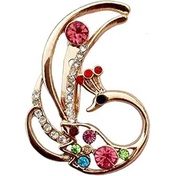 fure Metal Swan Peacock Brooch (Multi-Colour) for Men and Women-picture-52