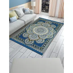 Furnishing Hut Blue & White Non-Slip & Durable Cotton Carpet-picture-21