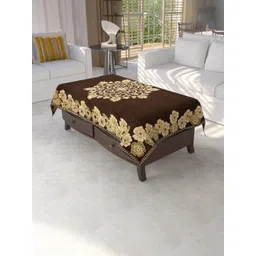 Furnishing Hut Brown Floral 6-Seater Table Cover with Zari details-image-28