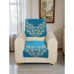 Furnishing Hut Turquoise Blue & Turquoise Blue Embroidered 2 Piece Sofa Cover-picture-29