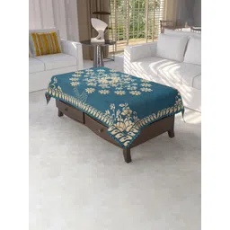 Furnishing Hut Turquoise Blue Floral 6-Seater Table Cover-picture-28