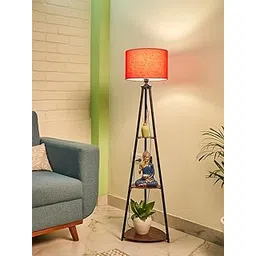 Furniture Metal Floor Lamp with 3 Shelves (Lily Red) LED Bulb Included-picture-31