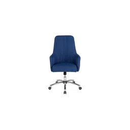 furniturstation Gans Leatherette Study Chair in Blue Colour image 1