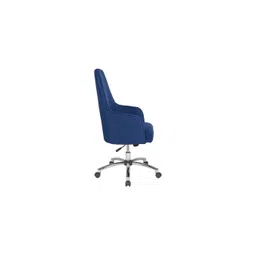 furniturstation Gans Leatherette Study Chair in Blue Colour image 3