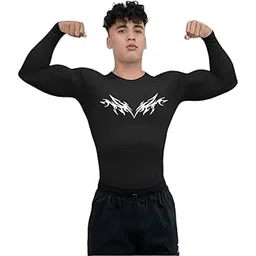 furrr Men's Polyster Regular & Skin Fit Printed Full Sleeve T-Shirt for Gym-picture-17