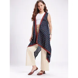 fusion by glitchez Ethnic Motifs Printed Open Front Shrug-picture-13