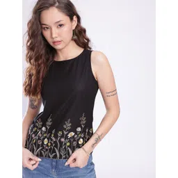 fusion by glitchez Floral Embroidered Top-picture-31