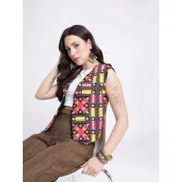 fusion by glitchez Floral Tailored Jacket with Embroidered-picture-12