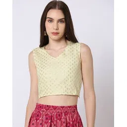 fusion V-Neck Foil Print Relaxed Fit Top-picture-50