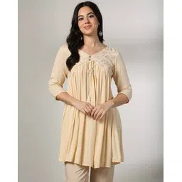 fusion Women Embroidered A-Line Tunic-picture-38