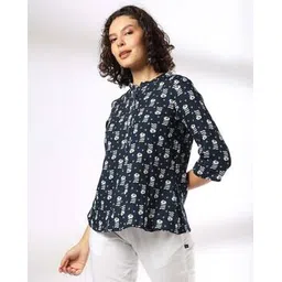 fusion Women Floral Print A-Line Kurti-picture-40