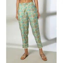 fusion Women Floral Print Relaxed Fit Pants-picture-10