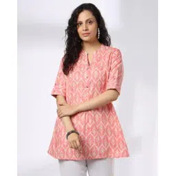 fusion Women Geometric Print A-Line Kurti-picture-35