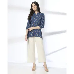 fusion Women Leaf Print A-Line Kurti image 4