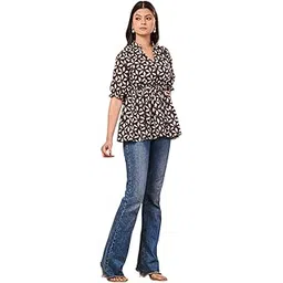 futra gabha Brown Base Cotton Printed Top - Chic and Comfortable for Everyday Wear-picture-19