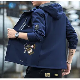 futse peno Men Solid Casual Jacket image 4