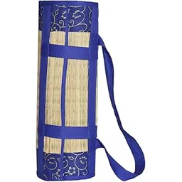 Future Lifestyle Foldable Cushion Mat | Korai River Grass (2x6 Ft) with 18MM Soft Foam | Premium Blue Butter Satin Fabric | Portable, Lightweight & Comfortable Mat for Yoga, Picnic, Travel & Sleep-picture-27