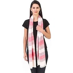 fwc fill with colours stole/scarf for girl/ladies Colour- White soft viscose cotton blend ethnic pattern scarves pack of 1 ST-25-picture-48