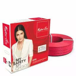 Fybros 6 Sq.mm 1 Core UFFR Wire Red (90 m)-picture-34