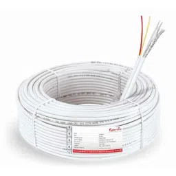 Fybros Grey 4+1 PVC Insulated CCTV Cable, FWC1156, Length: 100 m-picture-37