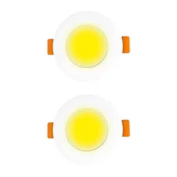 Fybros Zeno 3W Polycarbonate Yellow Round LED Down Light for Bedroom &a; Living Room, FLS5844B (Pack of 2)-picture-13