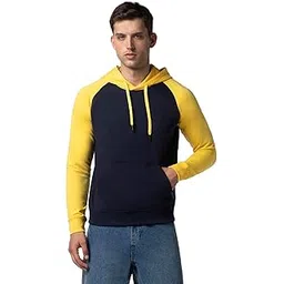 fyltr Men's Casual Colourblock Raglan Hoodie with Drawstrings - Utility Pockets | Ribbed Hem & Cuff | Winter Hoodie for Men-picture-39