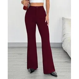 fyre rose Women Boot Fit Flat Front Trousers-picture-11