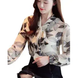 fyre rose Women Leaf Print Regular Fit Top with Tie-Up-picture-19