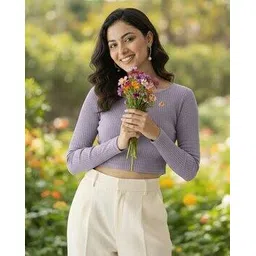 fyre rose Women Ribbed Regular Fit Top-picture-41