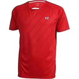 FZ Forza Hector Men's Round Neck Badminton T-Shirt, Chinese Red (L) – 100% Polyester, Stretchable, Dryforze, Anti-Static, Anti-Pilling, Anti-Shrink-picture-23