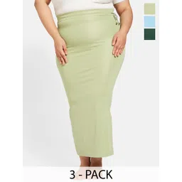 G Heist Plus Size Pack Of 3 Seamless Saree Shapewears-picture-33