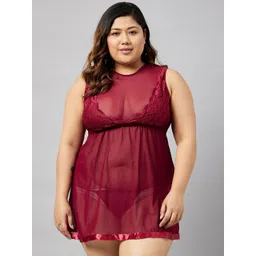 G Heist Women Plus Size Net Baby Doll-picture-18