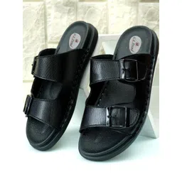 G L Trend Black Leather Sandals-picture-41