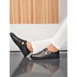 G L Trend Black Synthetic Leather Sandals-picture-13