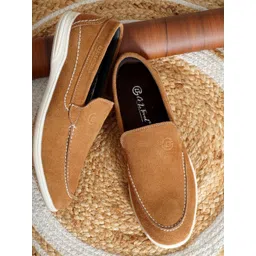 G L Trend Men Beige Suede Leather Casual Slip-on Loafer-picture-25