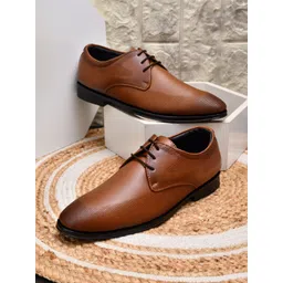 G L Trend Men Textured Leather Pointed Toe Lace-Ups Oxfords Formal Shoes-picture-42