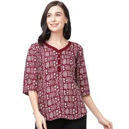 G0-4 IT Women Geometric Print Georgette Top-picture-31
