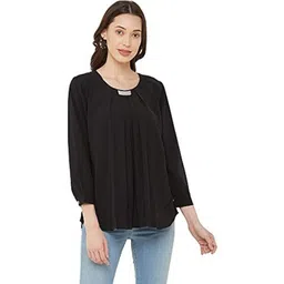 G0-4 IT Women Round Neck Pleated Top-picture-22