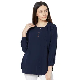 G0-4 IT Women Self Design Round Neck Top-picture-24