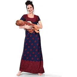 g4girl Nursing Maternity Feeding Nighty for Womens/Girls (Printed)-picture-35