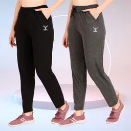 gaa Pack of 2 Women Printed Black Track Pants-picture-23