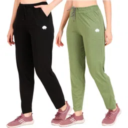 gaa Pack of 2 Women Solid Black Track Pants-picture-14