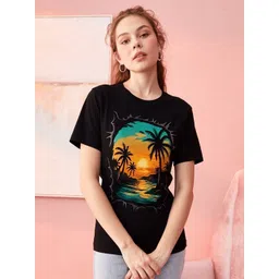 GAB Women Graphic Printed Round Neck Cotton T-shirt-picture-18